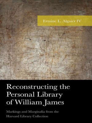 cover image of Reconstructing the Personal Library of William James